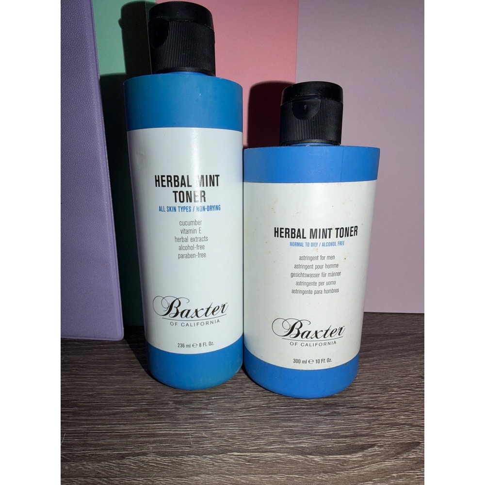 Baxter of California Herbal Mint Toner Set 8oz and 10oz Men Skincare Duo face‎